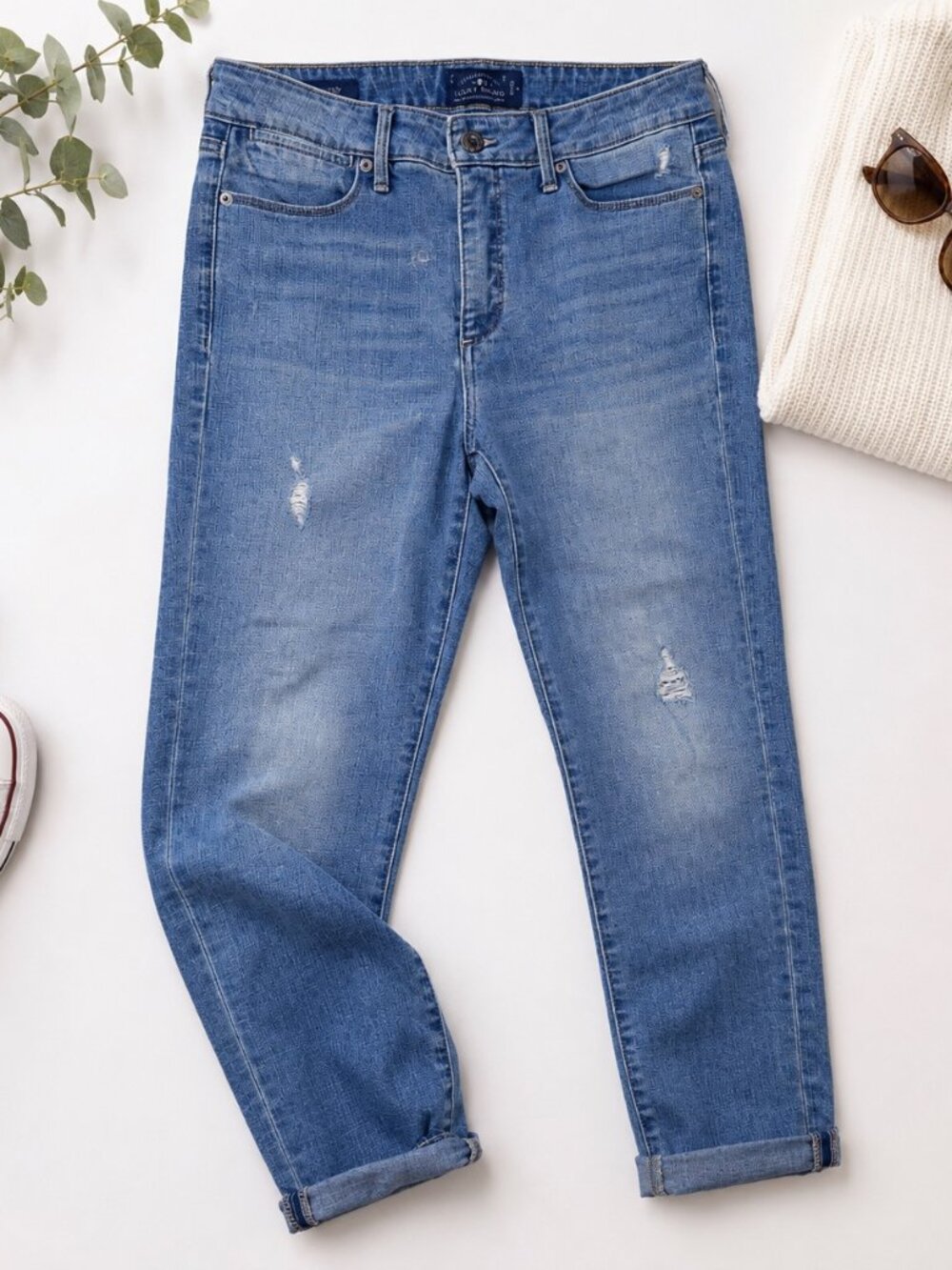 Lucky Brand Hayden Skinny Jeans Light Wash Distressed Size 10/30 See Measurement